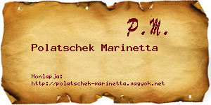 Polatschek Marinetta névjegykártya